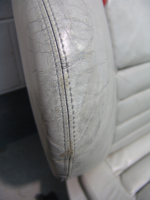 cracked leather bolster