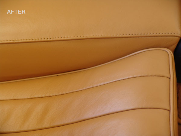 close-up of the rear seat