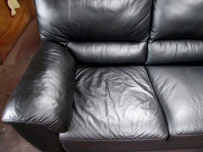The completed couch to original colour