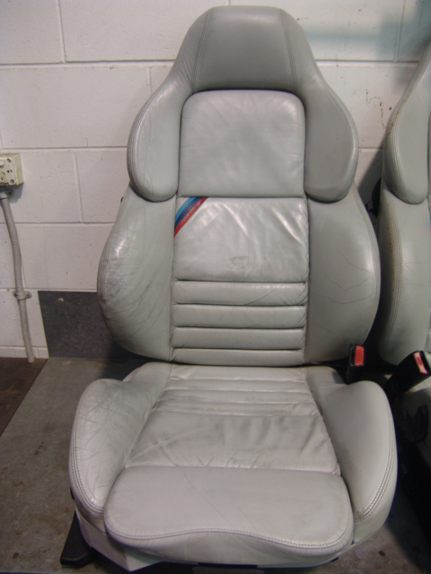 close-up of drivers seat before